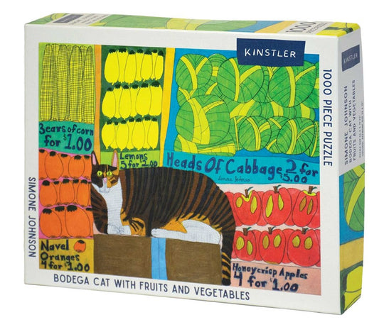 Bodega Cat with Fruits and Vegetables - 1000 piece puzzle