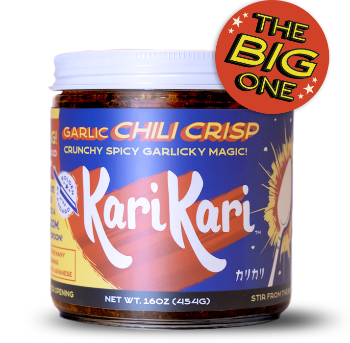 Big KariKari Garlic Chili Crisp (16 oz jar) Book Larder