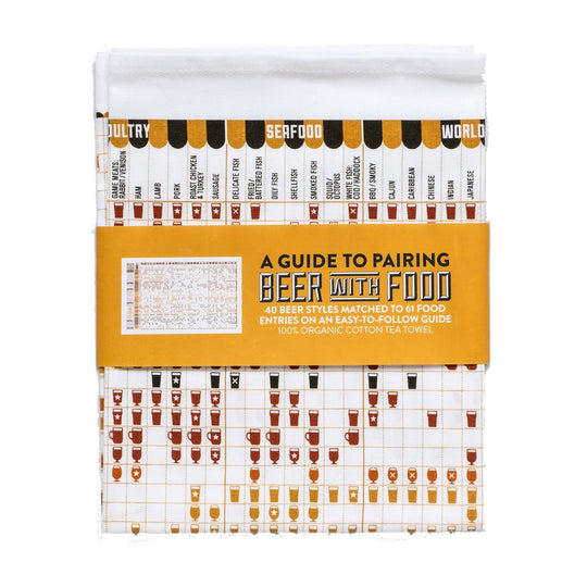 A Guide to Pairing Beer with Food Towel by Stuart Gardiner Design