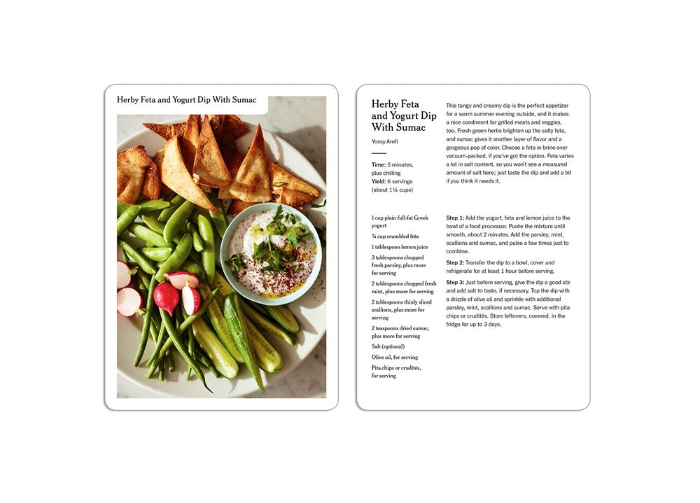 Appetizer Table Card The New York Times Cooking Appetizer Deck : 50 Cards for Festive Start ...