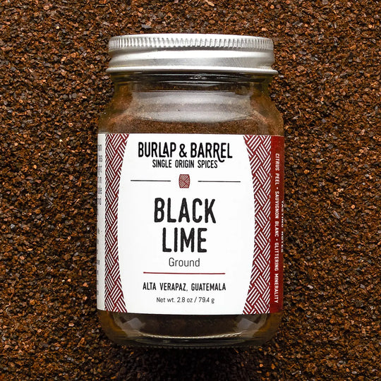 Ground Black Lime (Persian Lime, Omani Lime) from Burlap & Barrel | 2.8 oz glass jar