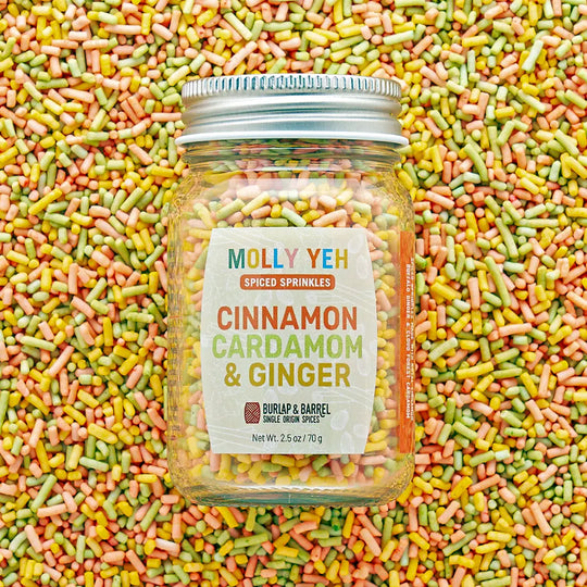 Cinnamon, Cardamom, & Ginger Spiced Sprinkles Collaboration with Molly Yeh from Burlap & Barrel | 2.5 oz glass jar