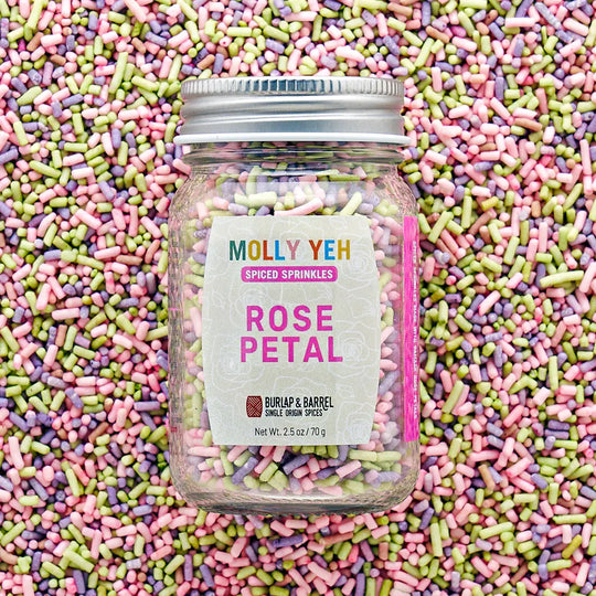 Rose Petal Spiced Sprinkles Collaboration with Molly Yeh from Burlap & Barrel | 2.5 oz glass jar